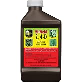 Hi-Yield (21415) 2,4-D Selective Weed Killer, 32 oz | 2,4-D amine selective herbicide - Post-emergent broadleaf weed control, 32 oz treats large lawns - DIY lawn owners