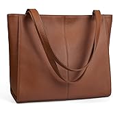 befen Genuine Leather Tote Bag for Women Work, Women's Leather Shoulder Bags Purses Satchel Handbags with Laptop Compartment