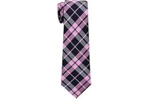 Retreez Preppy Plaid Check Woven Boy's Tie - 8-10 years