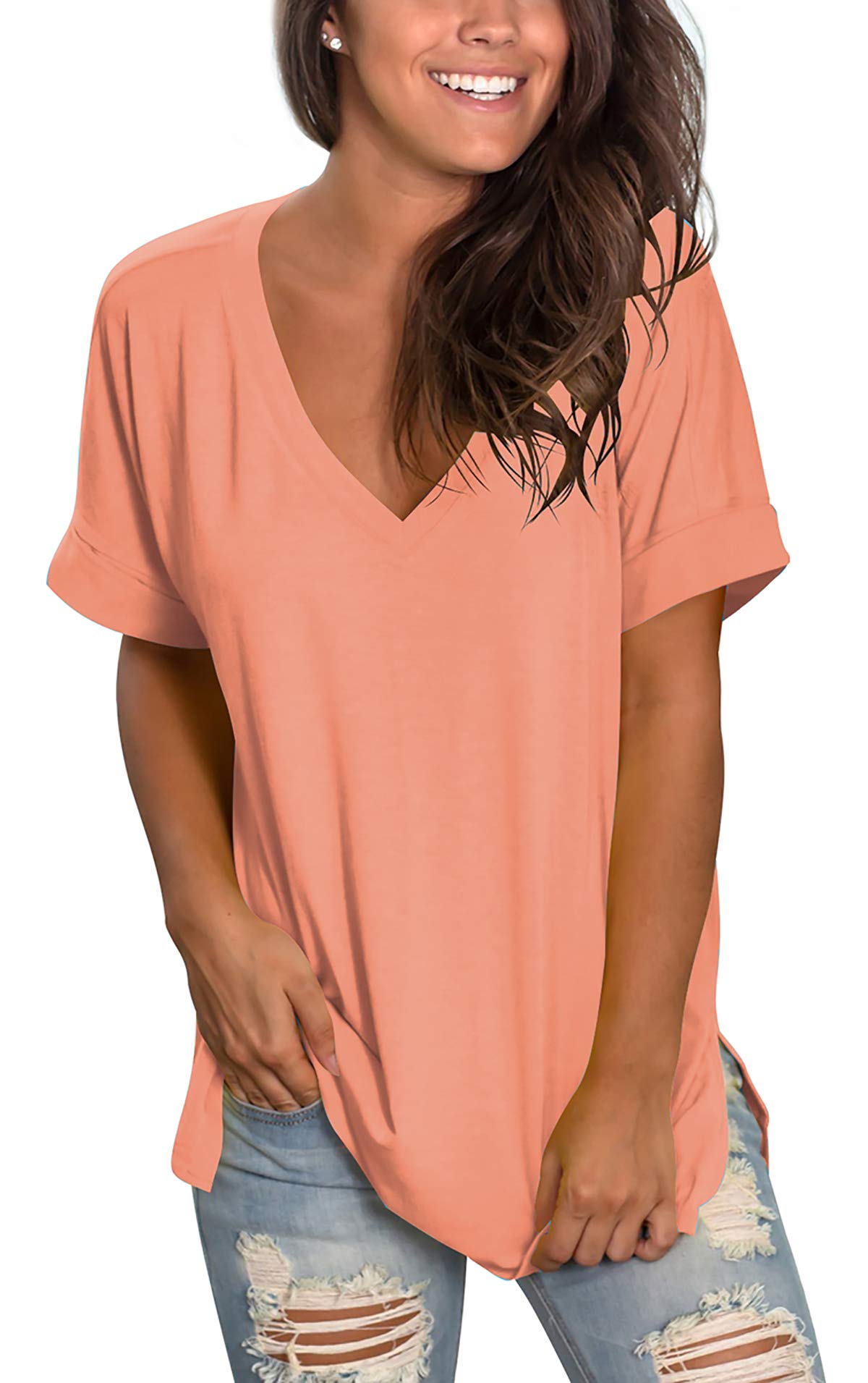 Pluse Size Tops for Women Summer Short Sleeve