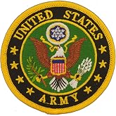 United States Army Embroidered Patch, with Iron-On Adhesive