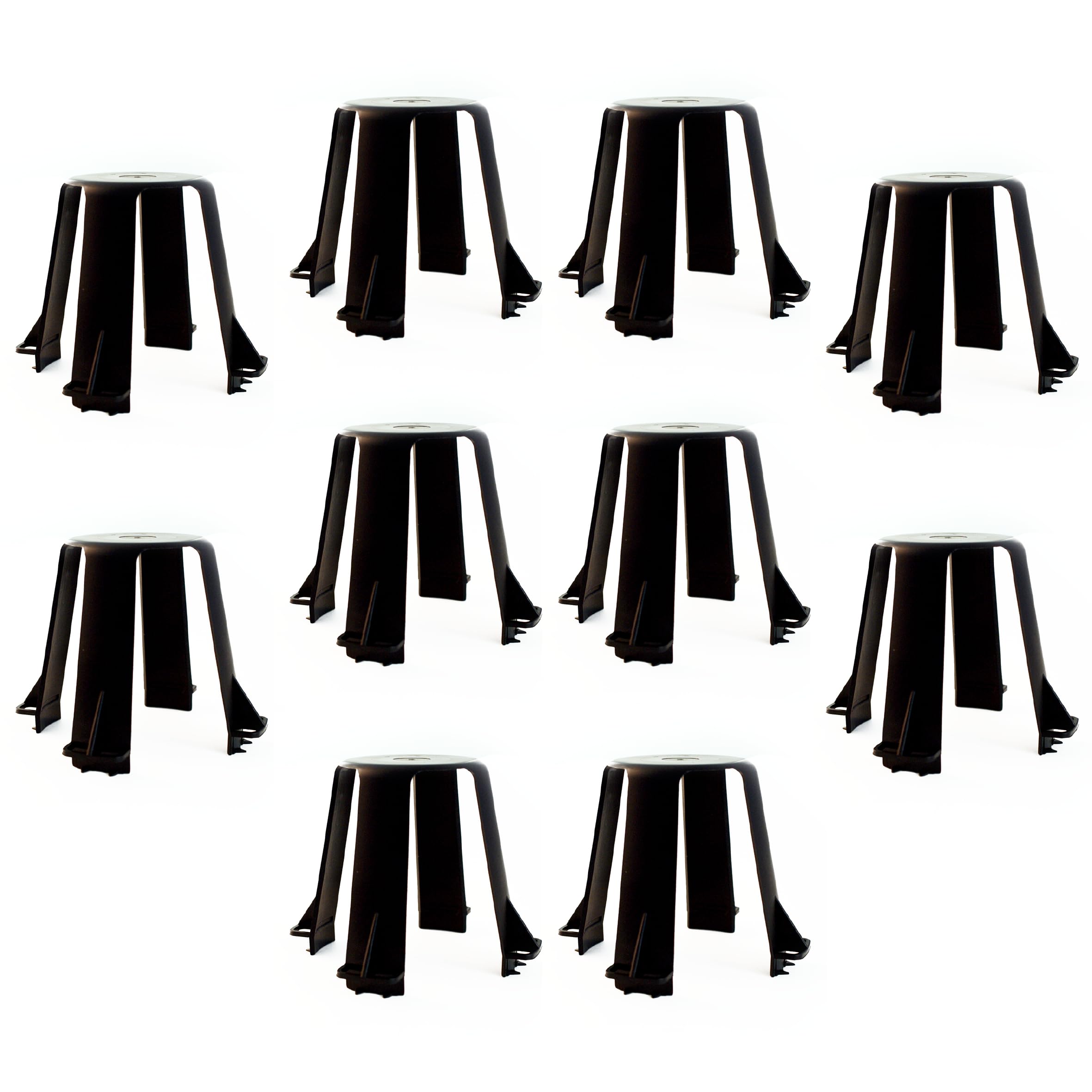 Dalmari Spacers for Recessed Spotlights LED Halogen Spotlights, Heat Protection for Recessed Spots, 10 Pieces, Black, 62-90 mm