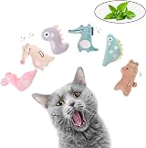 FANTESI 6 Pcs Cat Toys Kitten Chew Teeth Cleaning Plush Catnip Boredom Relief view 2