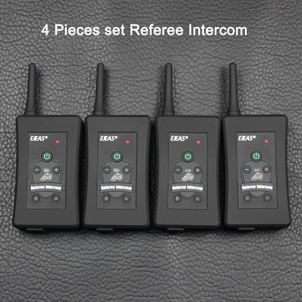 VNETPHONE 4pcs Set Football Soccer Referee Bluetooth Intercom Full Duplex Referee Headset