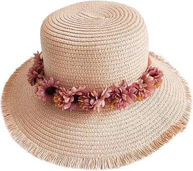 straw tea party hats