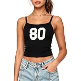 NUFIWI Women Graphic Tank Top Spaghetti Strap Embroidered Crop Tops Sleeveless Cute Baby Tee Y2k Jersey Camisole