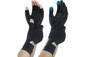 Big Mango 2 Pairs Pack Copper Arthritis Gloves, Compression Gloves for Women Men Relieve Pain from Rheumatoid Arthritis, Carpal Tunnel, Swelling, Everyday Hands Support (Open Finger + Full Finger, M)