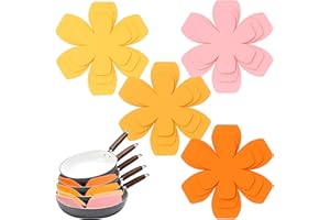NOTOKE 12 PCS Pot and Pan Protectors, 4 Colors & 3 Sizes Thicker Felt Pan Protector Pads, Pot Separators for Stacking, Anti-Slip Dividers to Protect Glass Ceramic Plates Cookware from Scratching