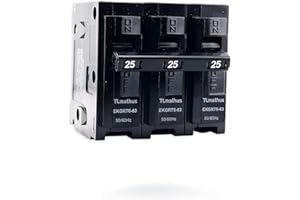 TLMATHUS 25 Amp 3 Pole Type QP Circuit Breaker Plug-On Molded Case Circuit Breaker, Thermal Magnetic Protection, 10KAIC, 120/240V, Fit for Commercial and Light Industrial installations(3P 25A)
