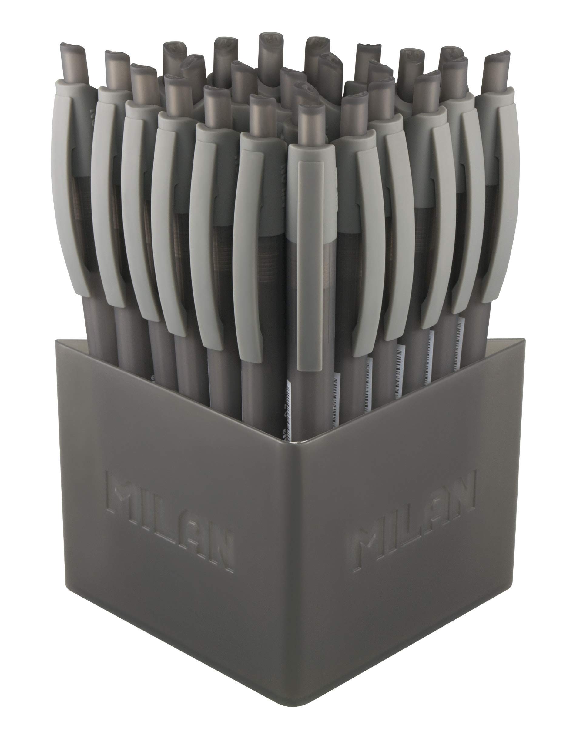 Milan A.C Bote 25 boligrafos dry-gel negros, white