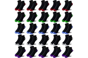 Tsmollyu Boys Socks 25 Pairs kids Sport Ankle Athletic Socks Half Cushion Low Cut socks