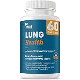 Dr. Tobias Lung Health Respiratory Support 60 Capsules | Lung Supplement | Lung Cleanse, Bronchial &amp; Immune Support | Vitamin C + Butterbur + Quercetin + Bromelain | 60 Servings