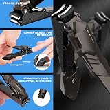 INXEN Nail Clippers with Catcher Large Stainless Steel One-Piece Design view 3