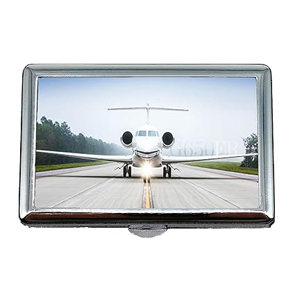 Flugzeug Desktop, Zigarettenetui Halter, Kämpfer Diät, Visitenkartenetui Visitenkartenetui Edelstahl
