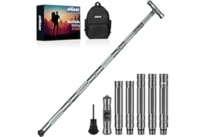 aiGear Tactical Stick Hiking Walking Staff - Trekking Poles Tactical Staff Adjustable Hiking Stick Gear for Outdoor Survival Camping Hiking