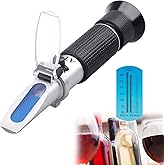 Brix Refractometer with ATC - Tiaoyeer Digital Handheld Refractometer for Beer Wine Fruit Sugar, Dual Scale-Specific Gravity 