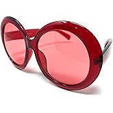 WD Shades - Women's Oversize XL Circle Round Thick Frame Sunglasses