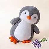 Gudisi Microwavable & Weighted Penguin Stuffed Animals for Warmth & Comfort, Heatable Lavender Scented Cute Soft Plushie Toy Gift for Boys, Girls,Kids & Adults