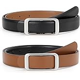 JASGOOD Women Reversible Leather Belt for Pants Jeans Ladies Waist Belt for Dresses