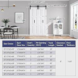 FREDBECK 48in X 84in (for 4 Doors 12x84) White Bi