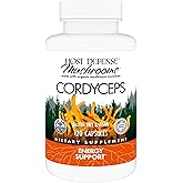 Host Defense Cordyceps Capsules - Immune & Energy Support Supplement - Kidney Health Supplement with Cordyceps - Fitness Support Supplement to Aid Oxygen Uptake - 120 Capsules (60 Servings)*