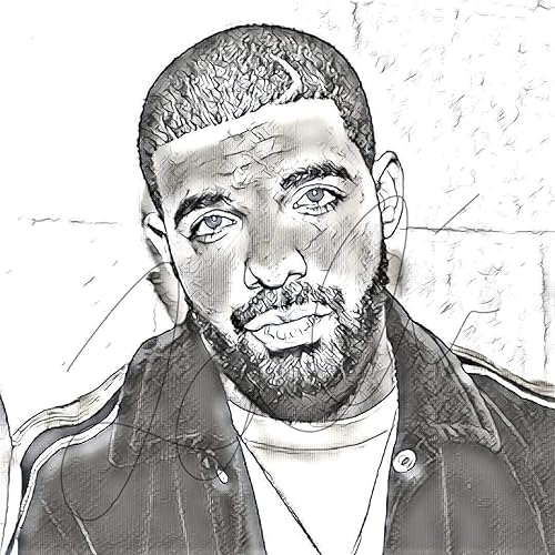 Amazoncom Drake Sketch Drawing Print Poster Hand Drawn