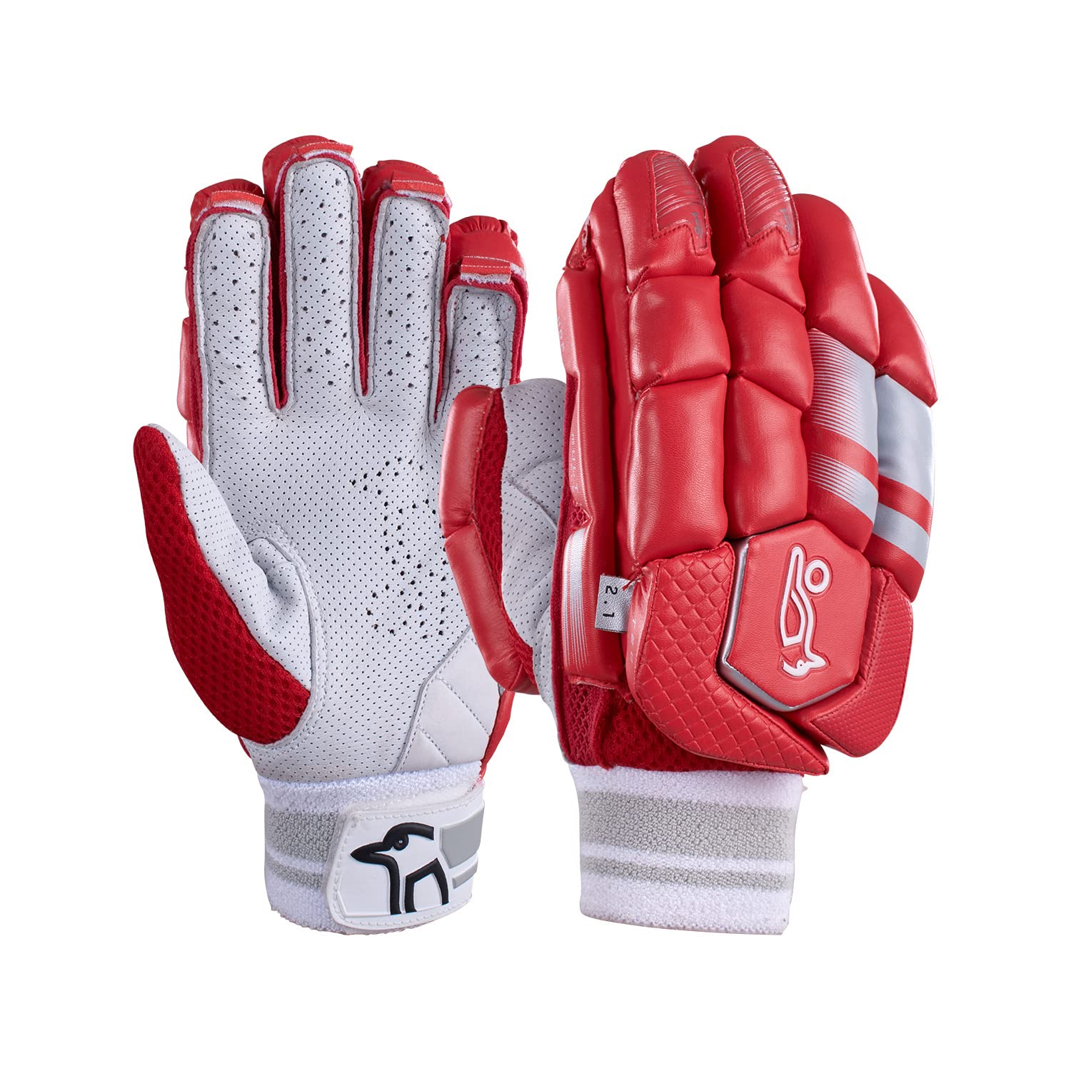 Kookaburra 2.1 T/20 - Red Cricket Batting Gloves - a l/h