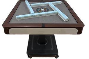 SXTL Sifang City T650 42mm Automatic Mahjong Table, 110V 2 Dices 55dB Low Noise Mahjong Table with Built in Table Cover, Heat Dry and Sanitizing Function (Coffee) 四方城T650 42号55分贝低音，胶底绒布桌面，自动烘干消毒折叠麻将机