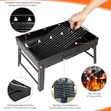 AGM Charcoal Barbecue Portable Foldable Grill 520x295x222 mm M size view 3