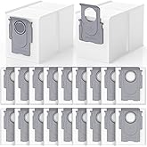 20 Pack QRevo Dust Bags Replacement for Roborock QV 35A, Qrevo S5V, Saros 10/10R, Z70, Curv/Curvx, Q Revo S/Pro/Plus/MaxV/Edge/ S5X/ S5A, S8 MaxV/Max Ultra Robot Vacuum Cleaner