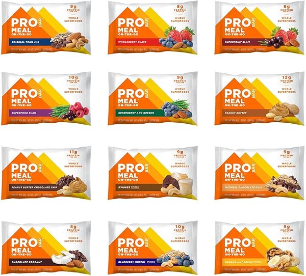 PROBAR – MEAL BAR 12 FLAVOR VARIETY PACK – NATURAL ENERGY, NON-GMO, GLUTEN-FREE, PLANT-BASED, WHOLE-FOOD INGREDIENTS, 3 OUNCE BARS (PACK OF 12) – FLAVORS MAY VARY