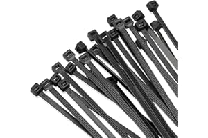 Cable Zip Ties Heavy Duty 8 Inch 100 Pack, Ultra Strong Plastic Wire Ties with 40lb Tensile Strength, Self-Locking UV Resista