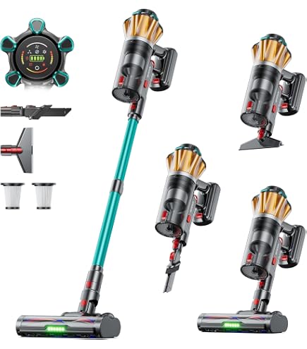 Amazon.com - Hearten Cordless Vacuum Cleaner 45 Minute with Green