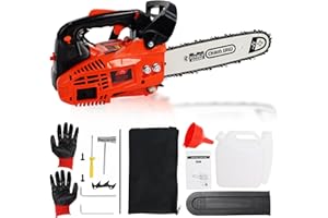 25cc 2-Stroke Gas Chainsaws Powered with Tool Kit 12 Inch Petrol Chain Saw for Cutting Wood Farm Garden