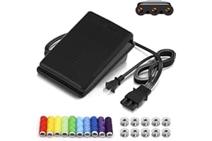 ZASIDLER Sewing Machine Pedal and Power Cord for Janome & Kenmore, Compatible with Janome 033770217 204d 3125 3128 3434d 415 2212 7318 7933 8002d 11706 HD1000 HD3000 YC-482J-1 Kenmore 385.11206300 385.15516000