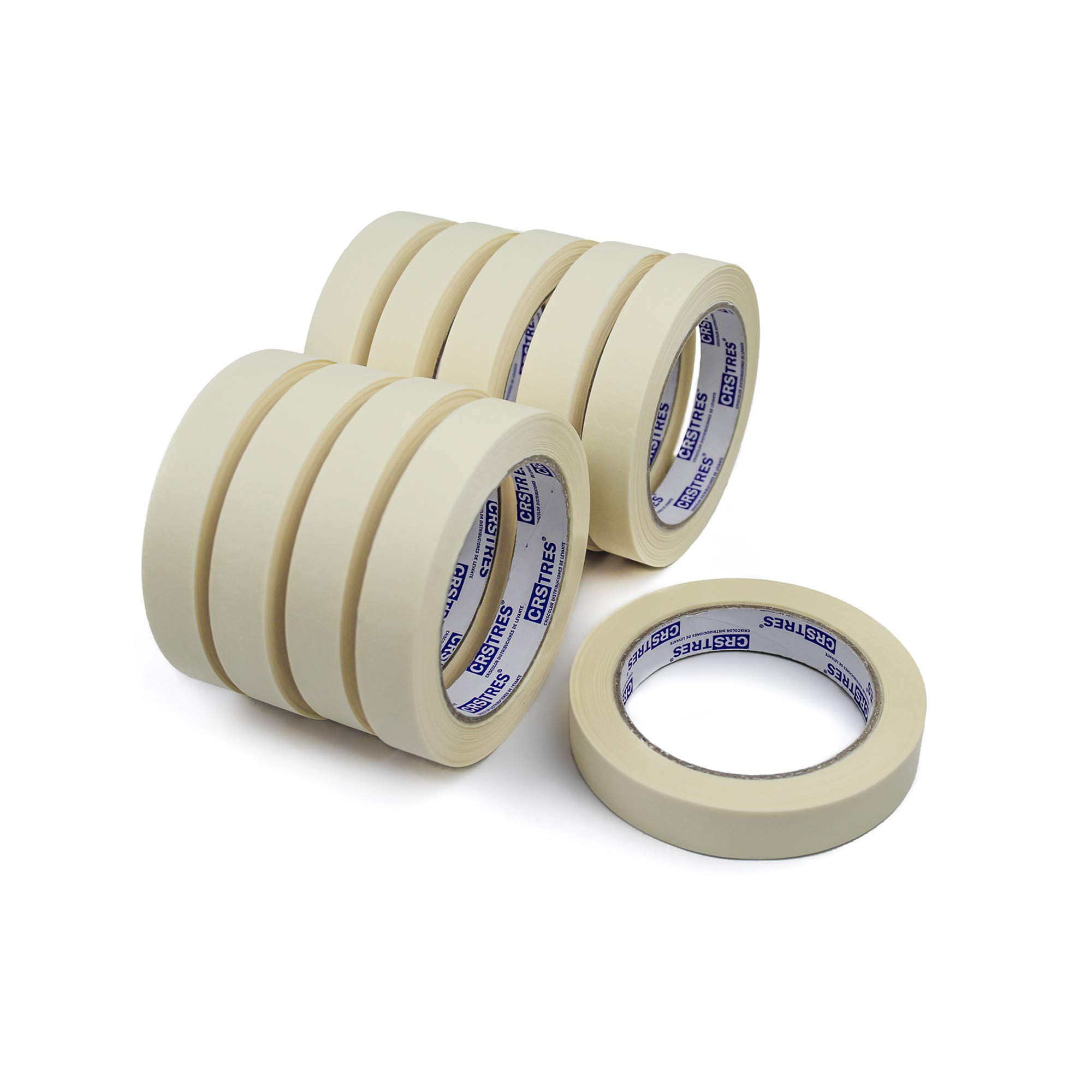 CRINSTON Masking Tape – Pack of 10 Painter's Tape – Leaves No Residue, Excellent Adhesion. (19 mm x 40 m)