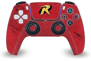 Head Case Designs Officially Licensed Batman DC Comics Robin Logos And Comic Book Vinyl Faceplate Sticker Gaming Skin Decal Cover Compatible With Sony PlayStation 5 PS5 DualSense Controller