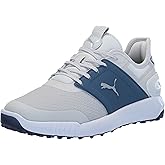 Puma Golf Men's Ignite Elevate Sneaker, Feather Gray-Evening Sky- White, 12