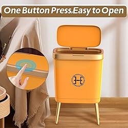 Bedroom Trash Can with Lid,Slim Bathroom Cans