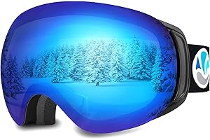 VANRORA Ski Goggles, Snowboard Goggles - Frameless Interchangeable Lens, Anti Fog and 100% UV Protection, for Men & Women