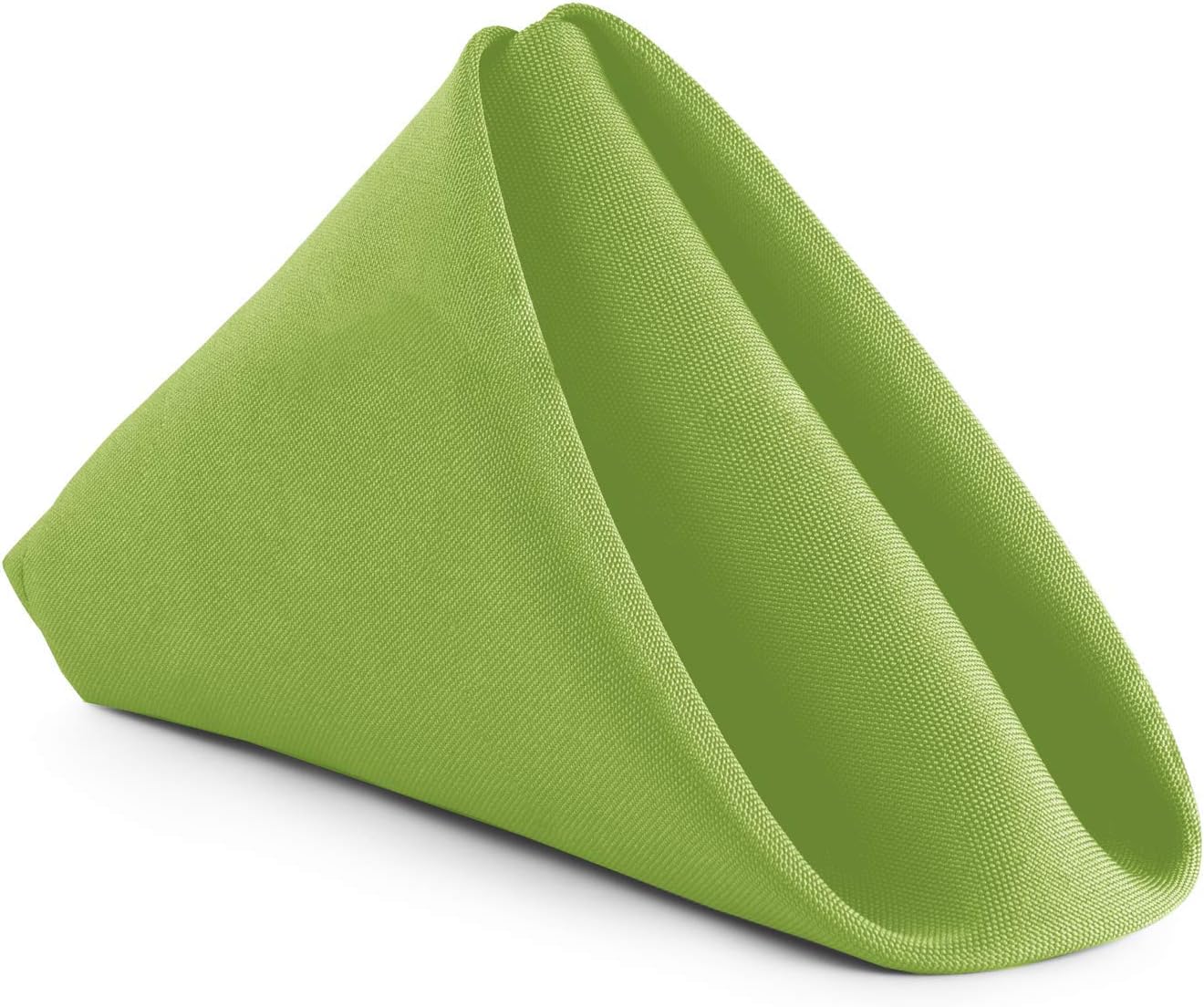 Gee Di Moda Cloth Napkins - 17 x 17 Inch Apple Green Solid Washable Polyester Dinner Napkins - Set of 12 Napkins with Hemmed Edges - Great for Weddings, Parties, Holiday Dinner & More: Home & Kitchen