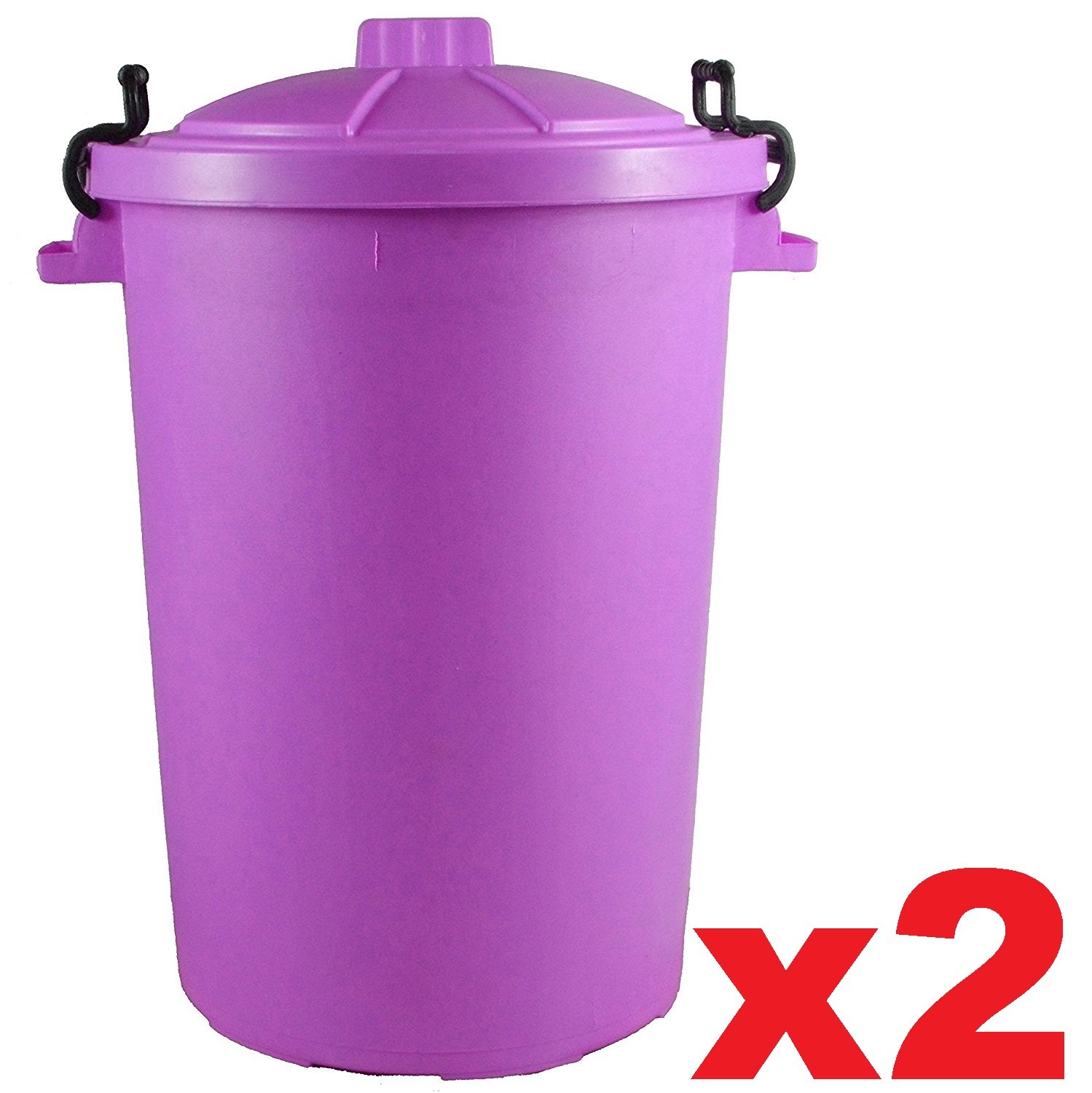 Garden & Patio PURPLE 80/85L Litre Plastic Colour Bin Garden Rubbish