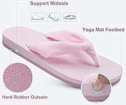 KuaiLu Flip Flops Women Arch Support Yoga Mat