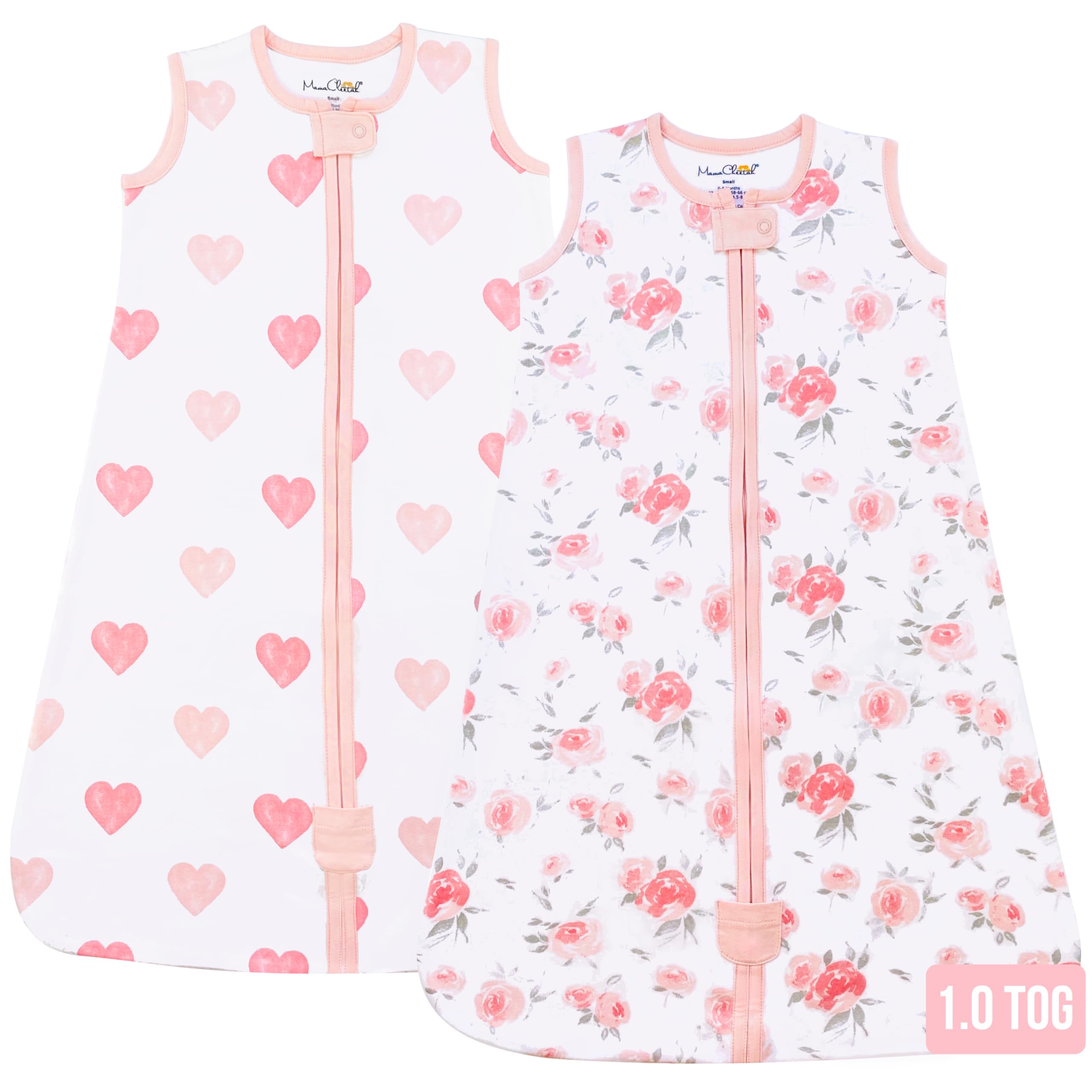 Mama Cheetah Baby Sleep Sack 1.0 TOG, Organic Cotton Baby Wearable Blanket with Two-Way Zipper, Swaddle Transition Sleeping Bag, All-Season Sleep Sack for Infant Toddler Boy Girl, 2-Pack, 18-24 Month — image 1