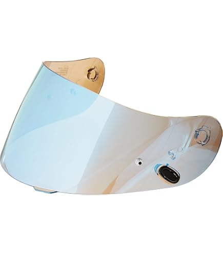 HJC AC-12/CL-SP/CL-15/CL-16/FS-10/IS-16/CS-R1/CS-R2 Motorcycle Helmet Replacement Faceshield Mirror-Coated Blue : Automotive
