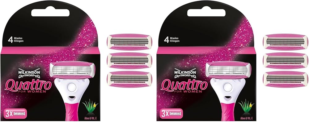 Wilkinson Sword Quattro For Women Razor Blade Refills Pack of 6