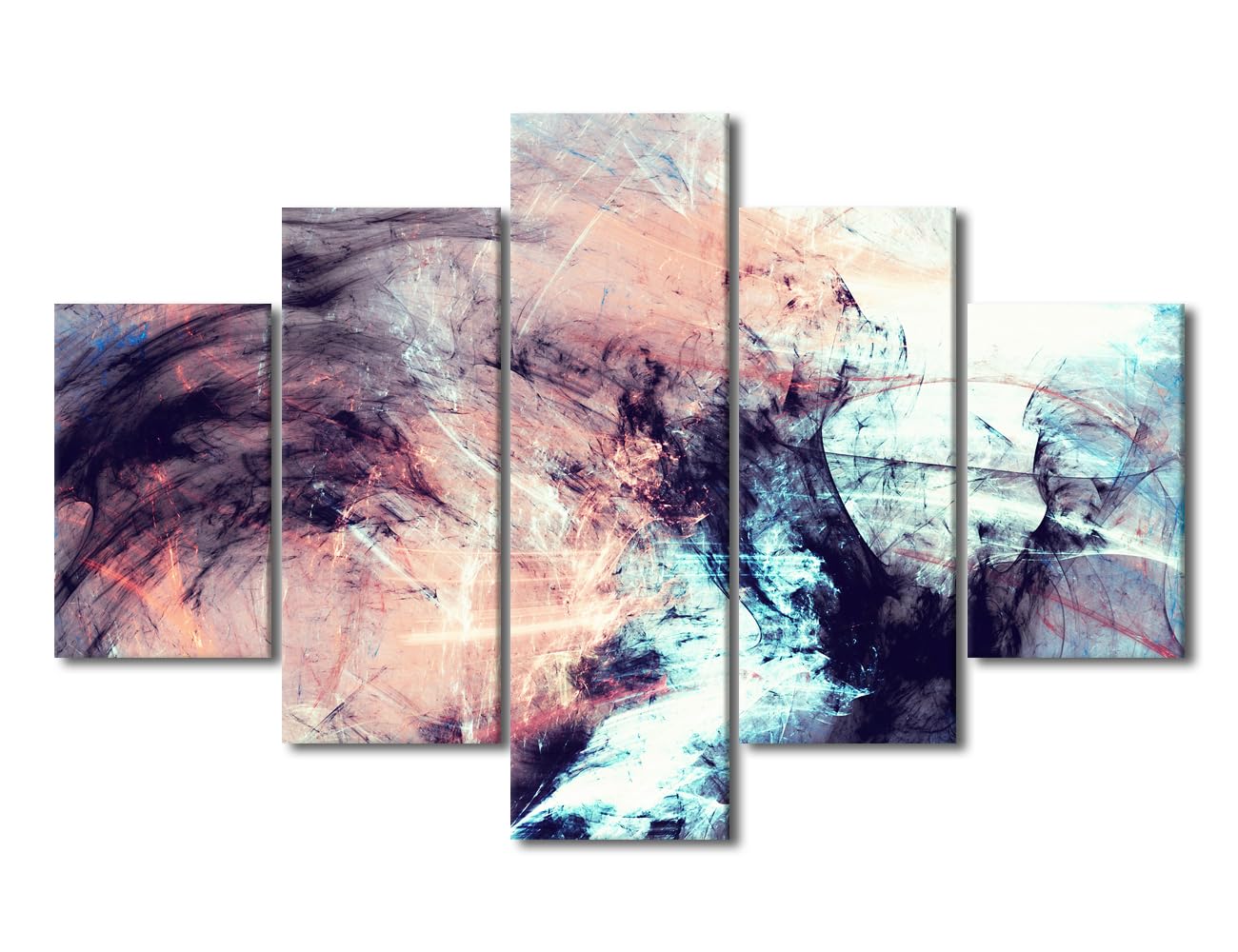 TUMOVO 5 Piece Abstract Wall Art Abstract Color Canvas Wall Art Canvas ...