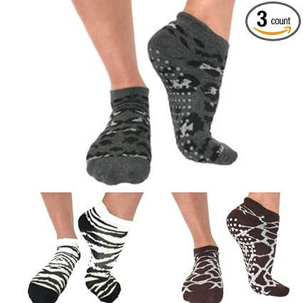 Amazon.com: Barre Yoga Pilates calcetines de agarre Animal ...