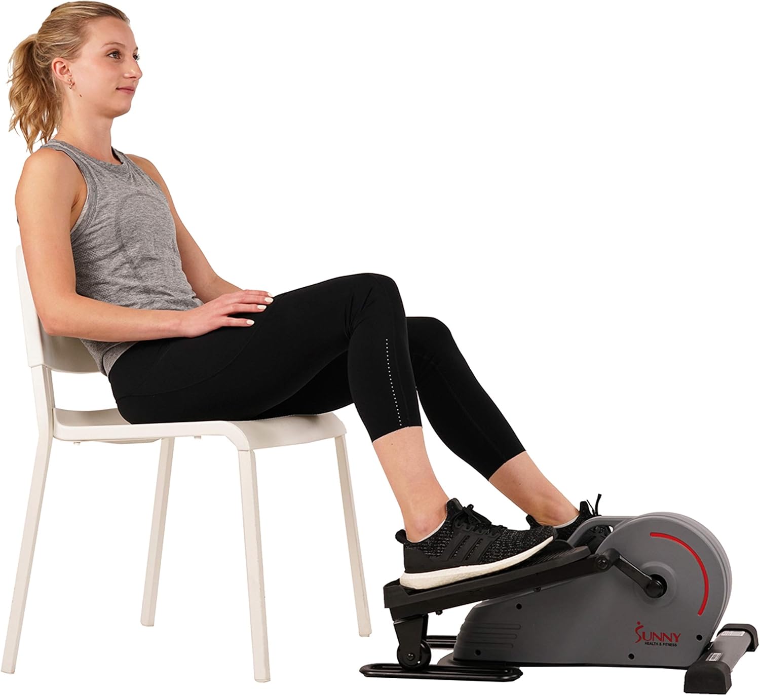 Sunny Health & Fitness Portable Stand Up Elliptical - SF-E3908, Gray : Sports & Outdoors