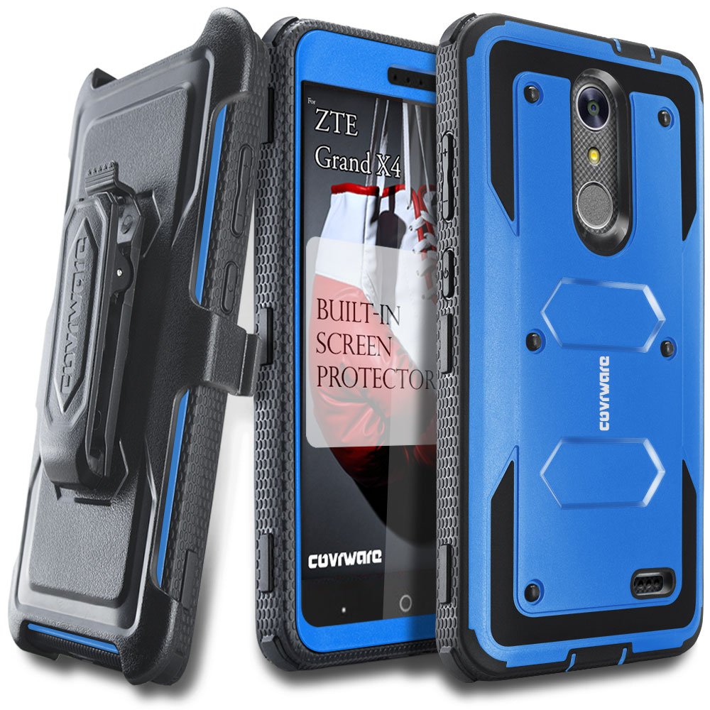 Full-Body / Compatible Blade case Heavy Protector] ... COVRWARE Duty Spark, Holster Series] with Grand Armor [Aegis Rugged [Screen  X4 ZTE  with Built-in